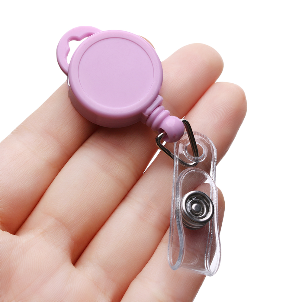 Wonderful 1pc Klip Holder Kartu Identitas / Nama Retractable Anti Hilang Tahan Lama Untuk Kantor