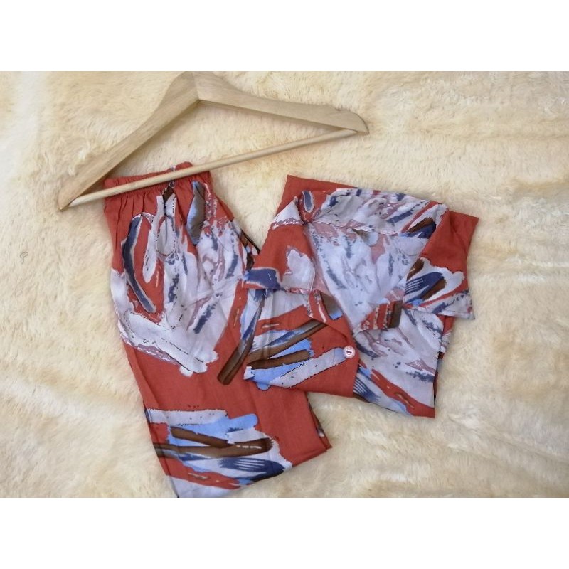 Sleepwear piyama set lengan panjang
