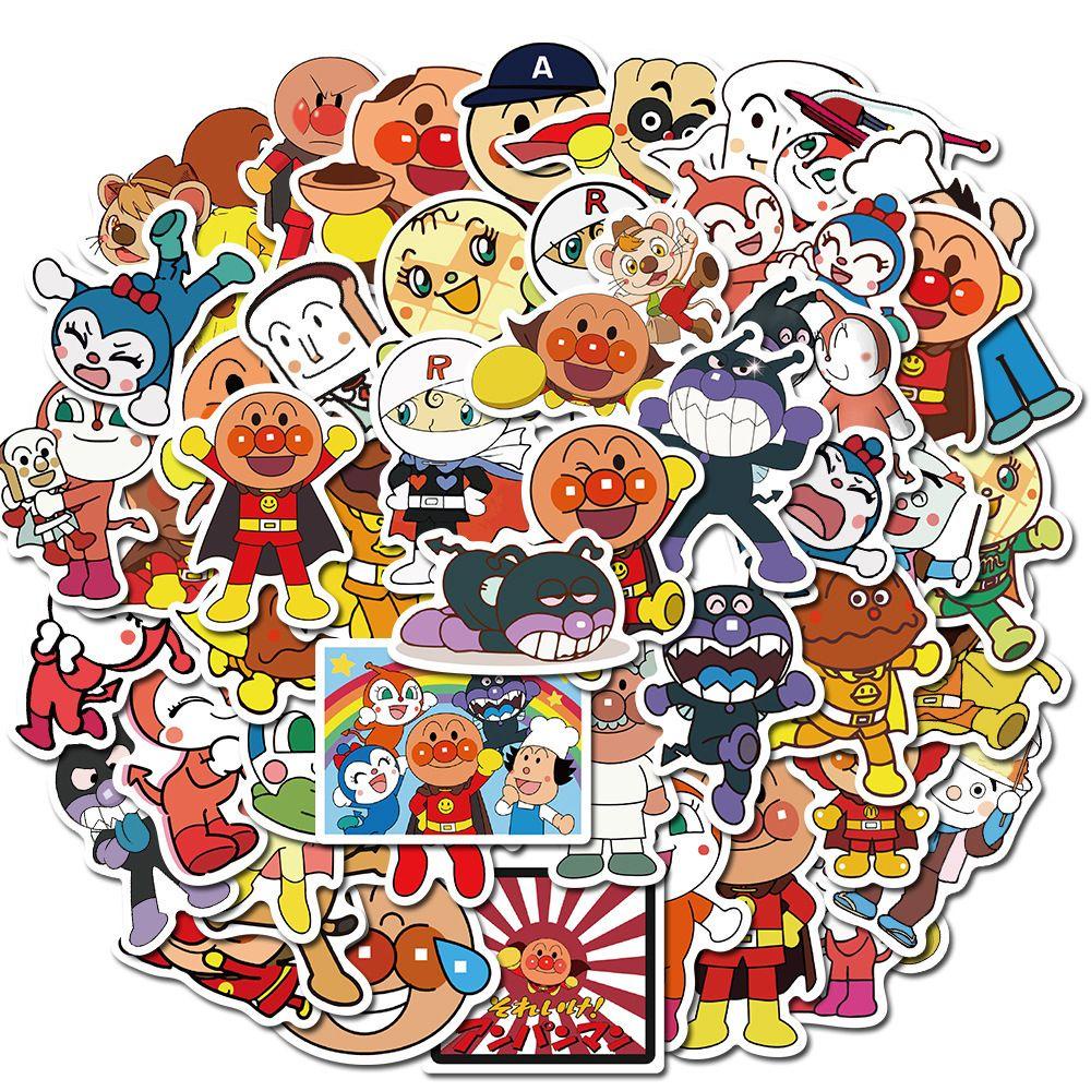 Agustina Anpanman Stiker Lucu Anti Air Stationery Sticker Koper Skateboard Stiker Anime