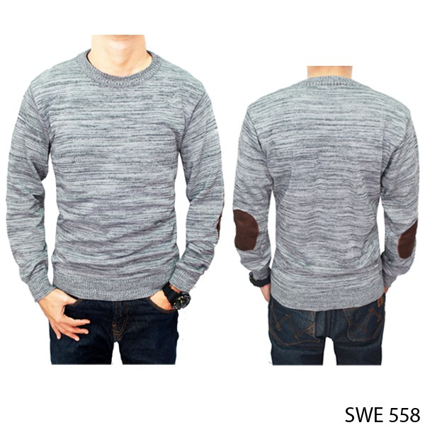 Sweater Pria Motif O-Neck / Premium Quality - Bahan Rajut (COMB)