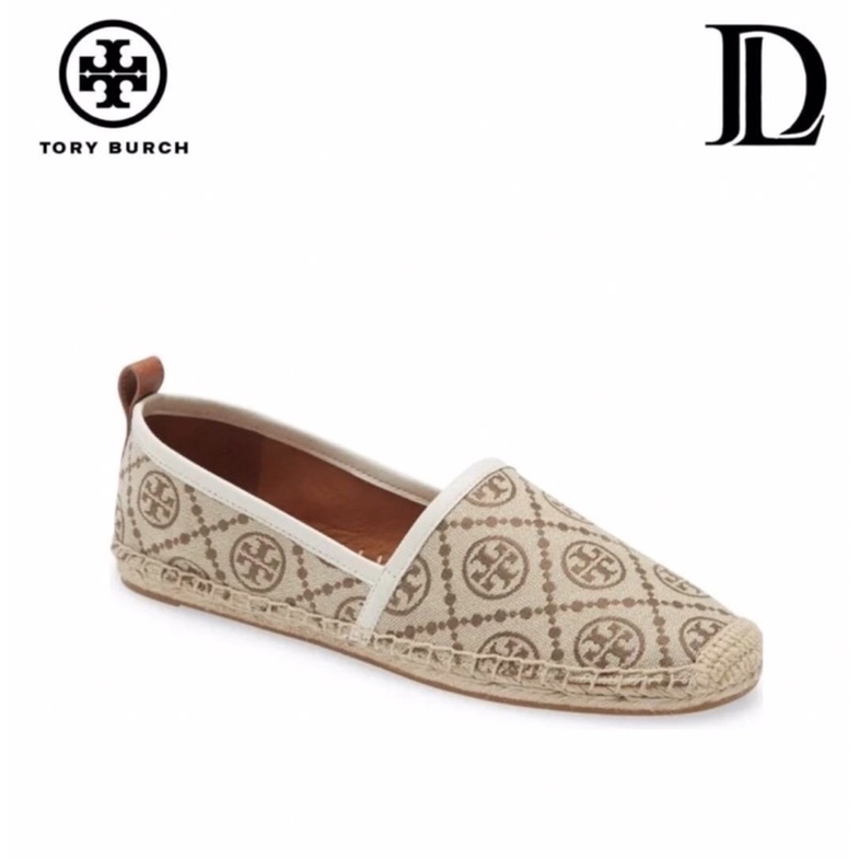 t monogram espadrille flat