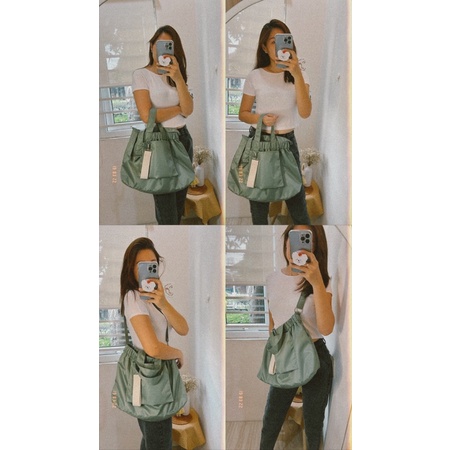 GOMU FOLDABLE BAG / SLINGBAG / TAS SELEMPANG ( FREE CUSTOM NAMA ) HAND BAG / TOTE BAG / KOREAN BAG / SHOULDER BAG / TAS WANITA