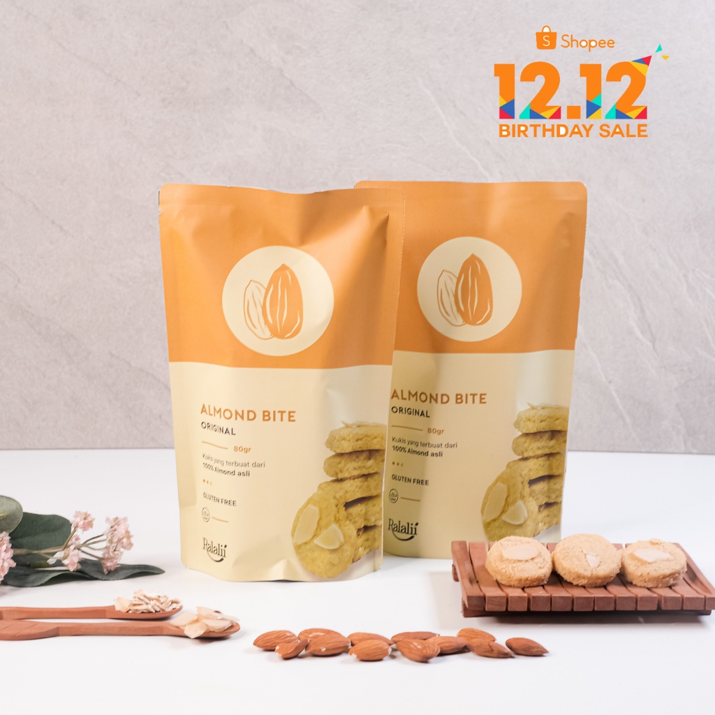 

Ralalii Almond Bite Gluten Free Almond Cookies Rasa Original (Pouch/Travel Size)