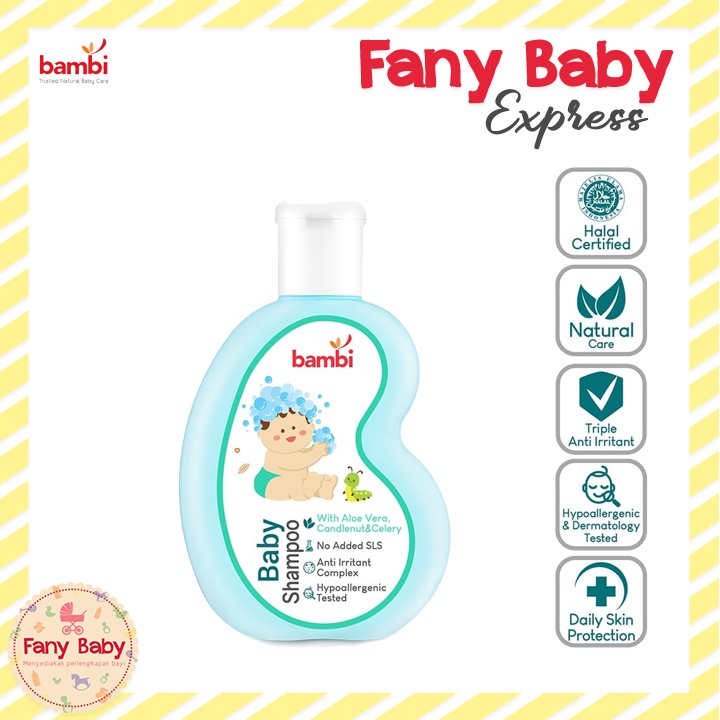 BAMBI BABY SHAMPOO WITH ALOEVERA CANDLENUT &amp; CELERY 100 ML