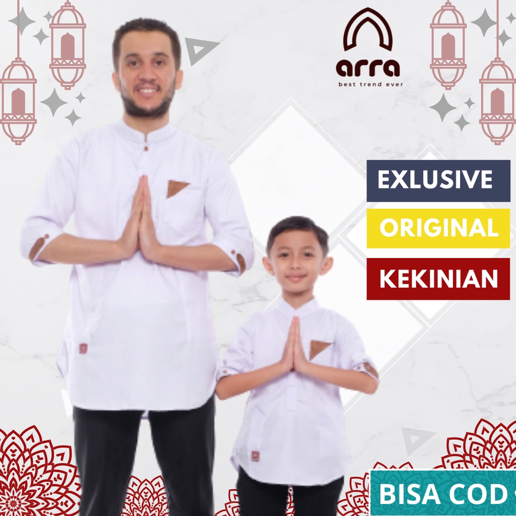 Kurta couple ayah anak baju koko couple ayah dan anak laki laki Arra Alfaruq kemeja couple ayah dan 