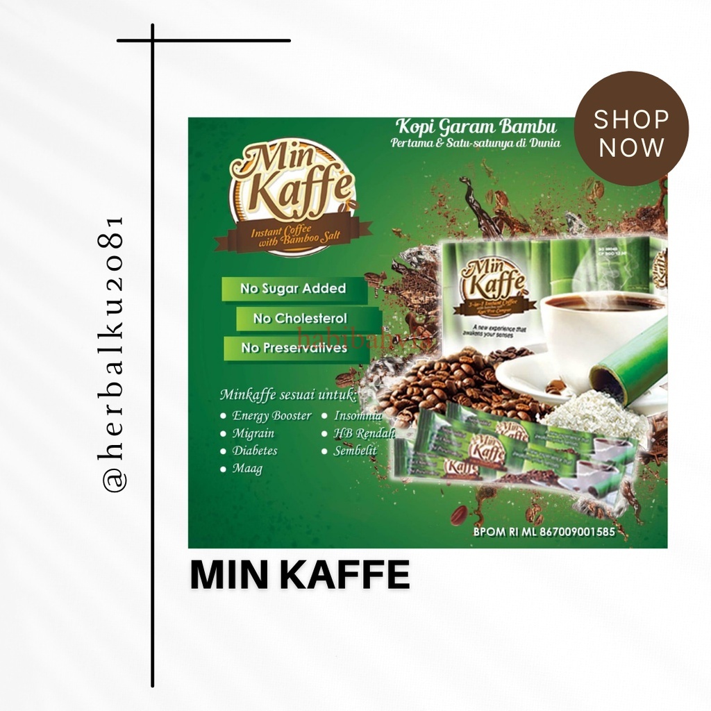 

Kopi Instan dgn Garam Buluh Korea Min Kaffe - 100% ASLI