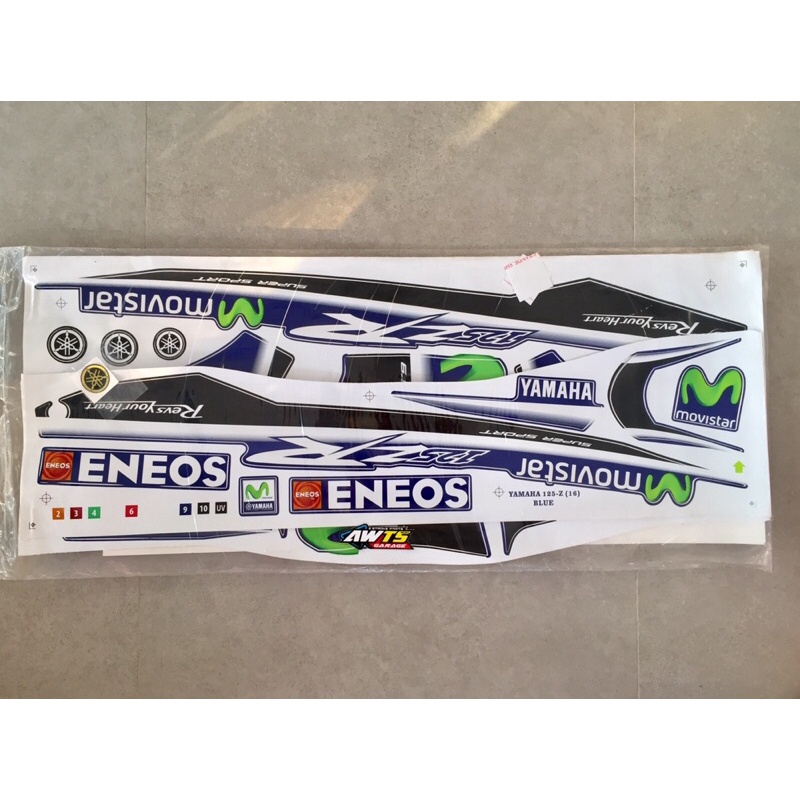 striping Yamaha 125 ZR movistar (blue)