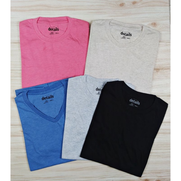 Baju Kaos oblong polos santai DETAILS harian murah adem tipis ringan di pakai