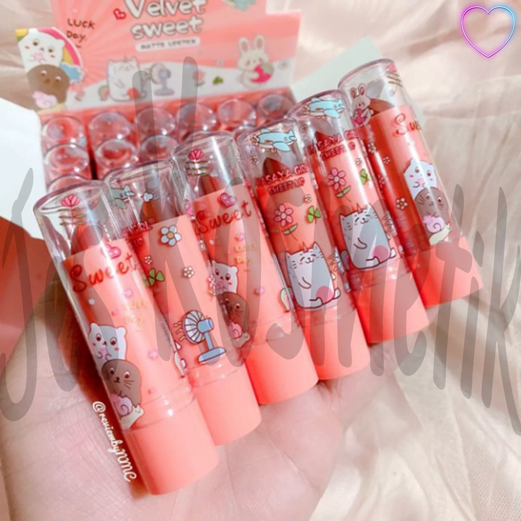 [LUSINAN] Hasaya Girl Lipstik Matte Velvet Sweet / Grosir Kosmetik