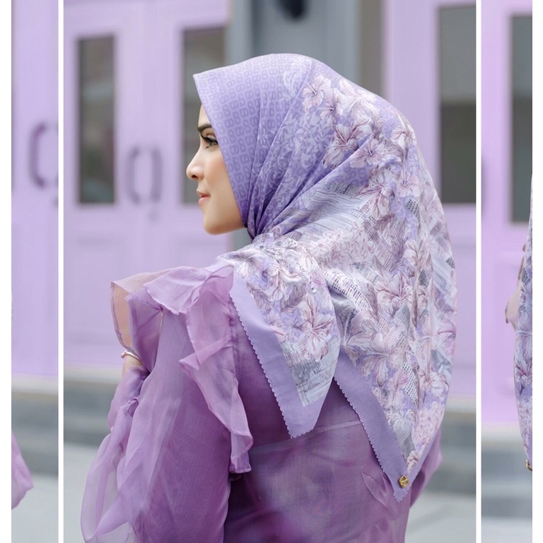 Preloved Buttonscarves Malaya Series Warna Iris VOAL