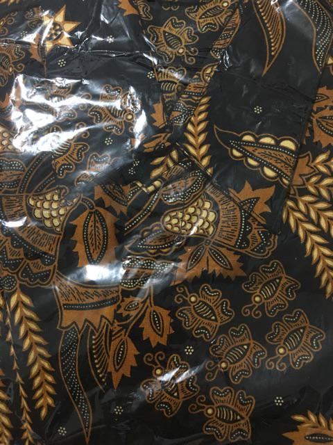 Kemeja Hem Manggar Sogan Batik Pria Lengan Panjang