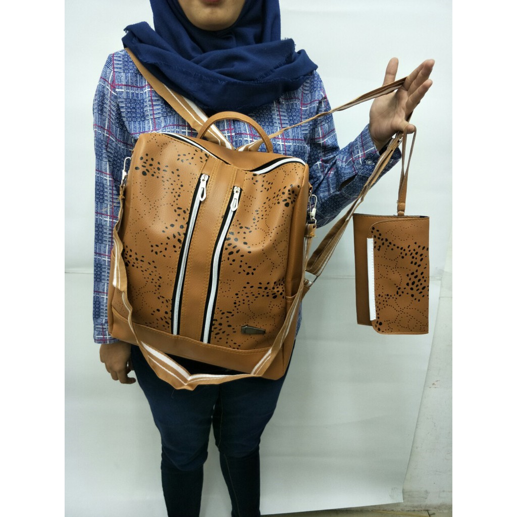 Tas Ransel Wanita Kantor Kerja Sekolah Kuliah Trendy Korea