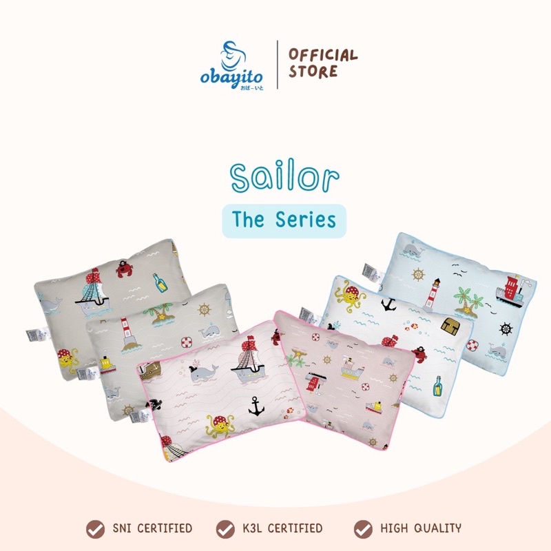 Obayito Bantal Baby Biasa - Bantal Bayi