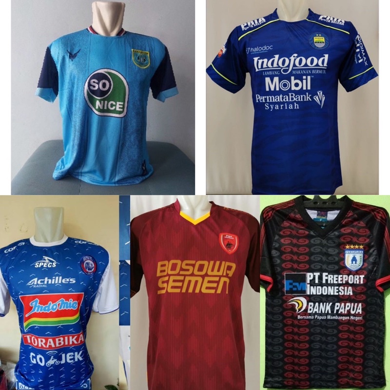 Jersey bola liga 1 persela persib psm arema psis bali united persipura terbaru printing