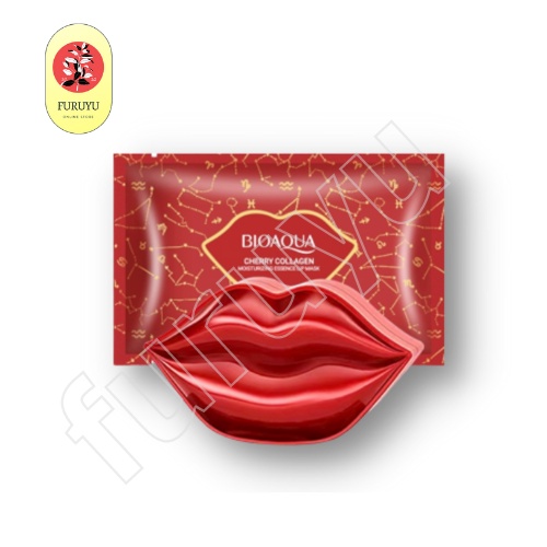 Lips mask masker bibir BIOAQUA lip mask Cherry collagen Moisturizing Essence Lip Mask 60g box masker perawatan bibir Original BPOM