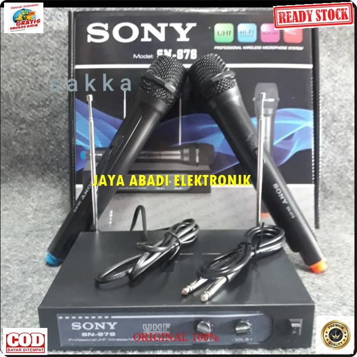 G145 SONY MIC PEGANG UHF WIRELESS SEPASANG  MIKROPHONE VOKAL  BEST SISTEM AUDIO PANGGUNG  PENGERAS SUARA JERNIH DAN SENSITIF BISA UNTUK ACARA CERAMAH PIDATO DLL LEBIH PRAKTIS BISA UNTUK SEGALA JENIS AUDIO HARGA TERJANGKAU