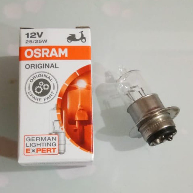 BOHLAM DEPAN / LAMPU DEPAN MOTOR OSRAM 12V 25/25w