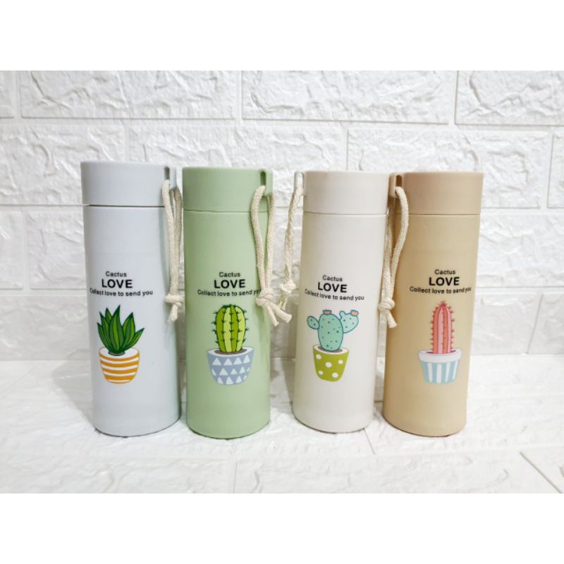 BOTOL KACA Unik Motif Tanaman Cactus Kaktus Animal Six Oup