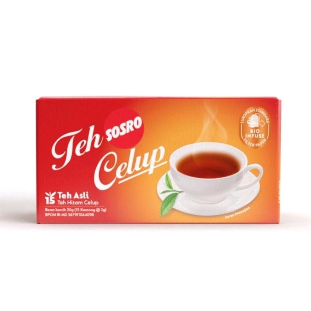 

TEH SOSRO BLACK TEA / TEH SOSRO CELUP ISI 15 KANTONG