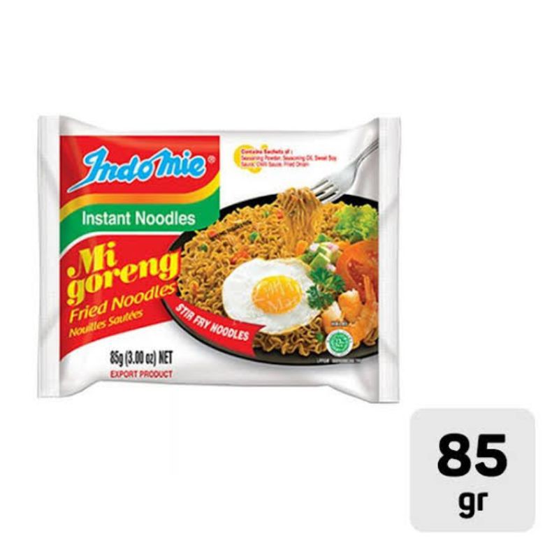 Jual Indomie Goreng Kemasan 85gr Ecer Karton 85gr X 40pcs | Shopee ...