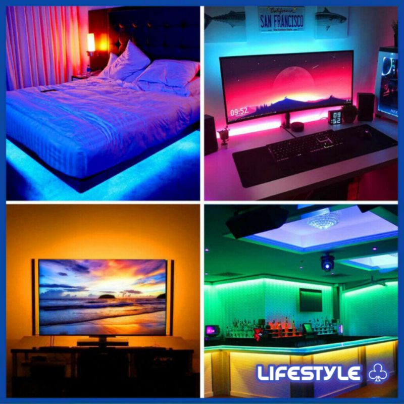 Jual Lampu tidur aesthetic kamar hiasan led strip rgb dinding plafon