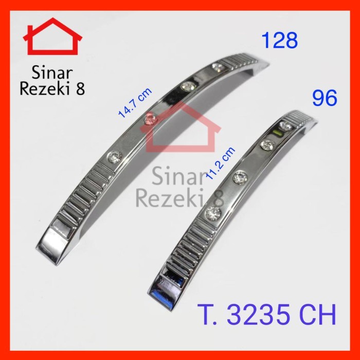 Tarikan Berlian Kristal 3235 / Crystal Kaca Handle Laci Pintu Lemari - 3235-96 Crystal
