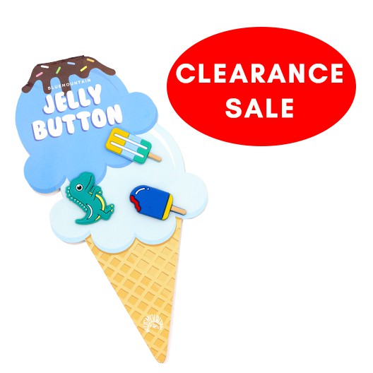 Bluemountain - Aksesoris Sepatu - Jelly Button - Ice Cream Blue