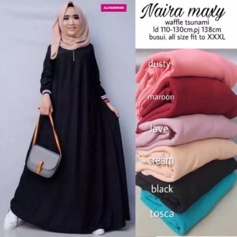 NAIRA Maxy - Gamis Jumbo Milano LD110/XXL Gamis Busui / Gamis Bumil PREMIUM!! / R.14 - 023-4457