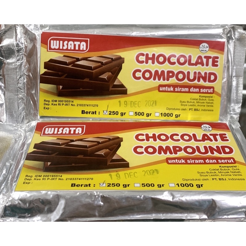

Cokelat Wisata Dark Compound 250gr