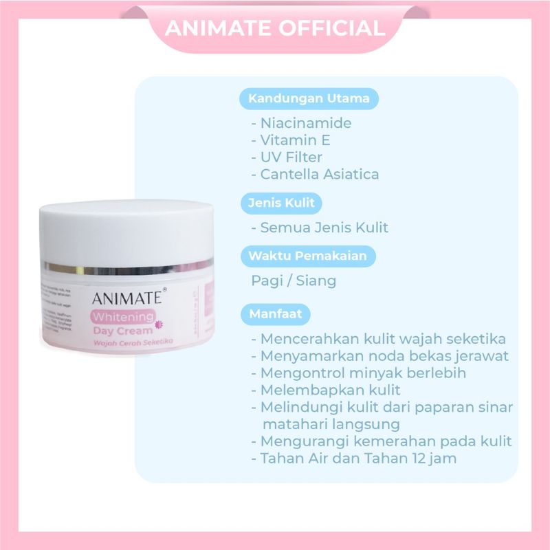 ANIMATE INSTANT WHITENING SERIES PAKET / ECER