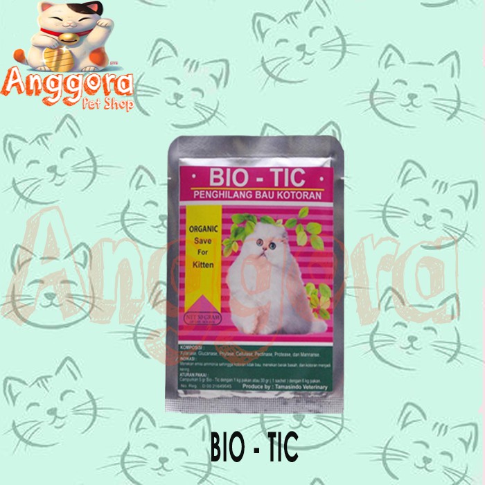 Bio Tic 50gr - Penghilang Bau kotoran Kucing/Kitten Aman Dimakan