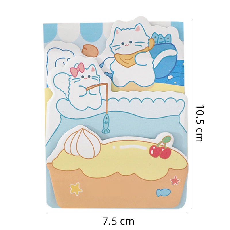 80 Sheets INS Creative Cartoon Story Series Sticky Notes Set Student Handbook Deco Tearable Note Paper Set