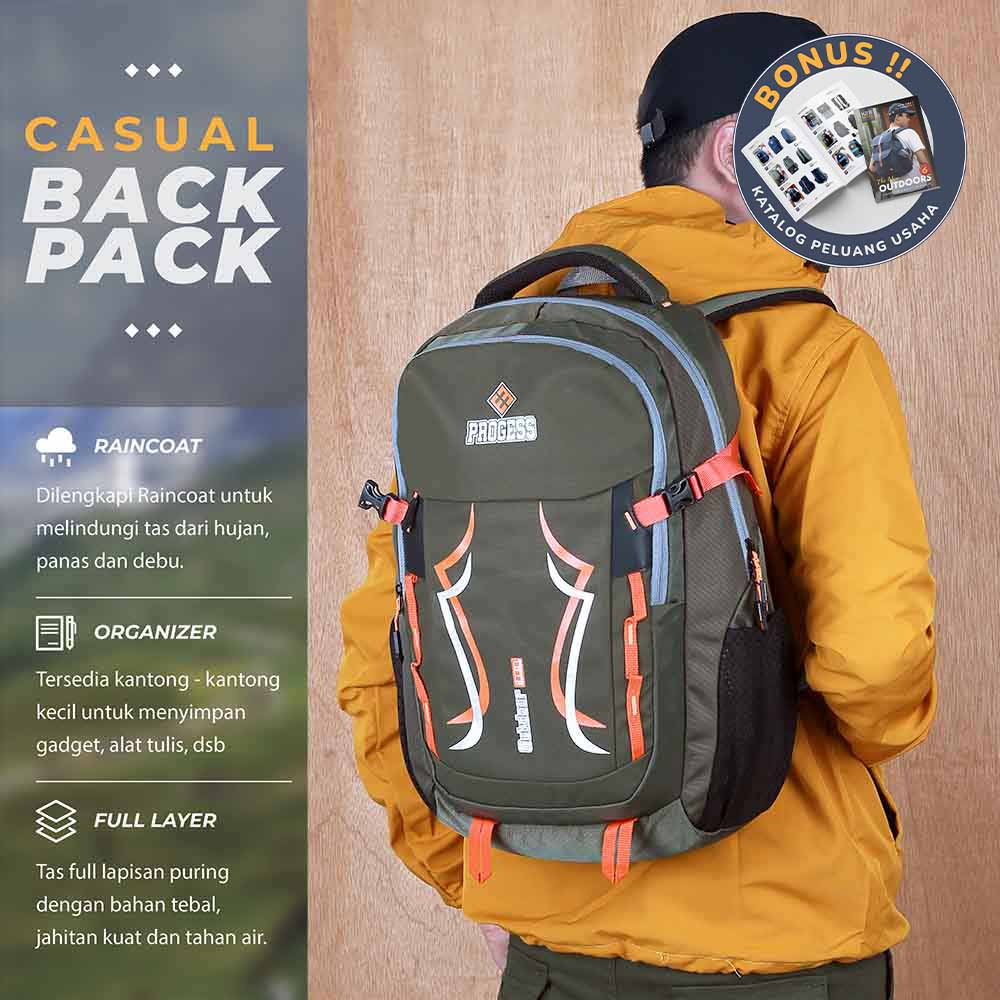 tas backpack  plus raincoat / tas backpack murah /tas daypack murah /tas ransel murah / tas ransel backpack murah / tas adventure LT114