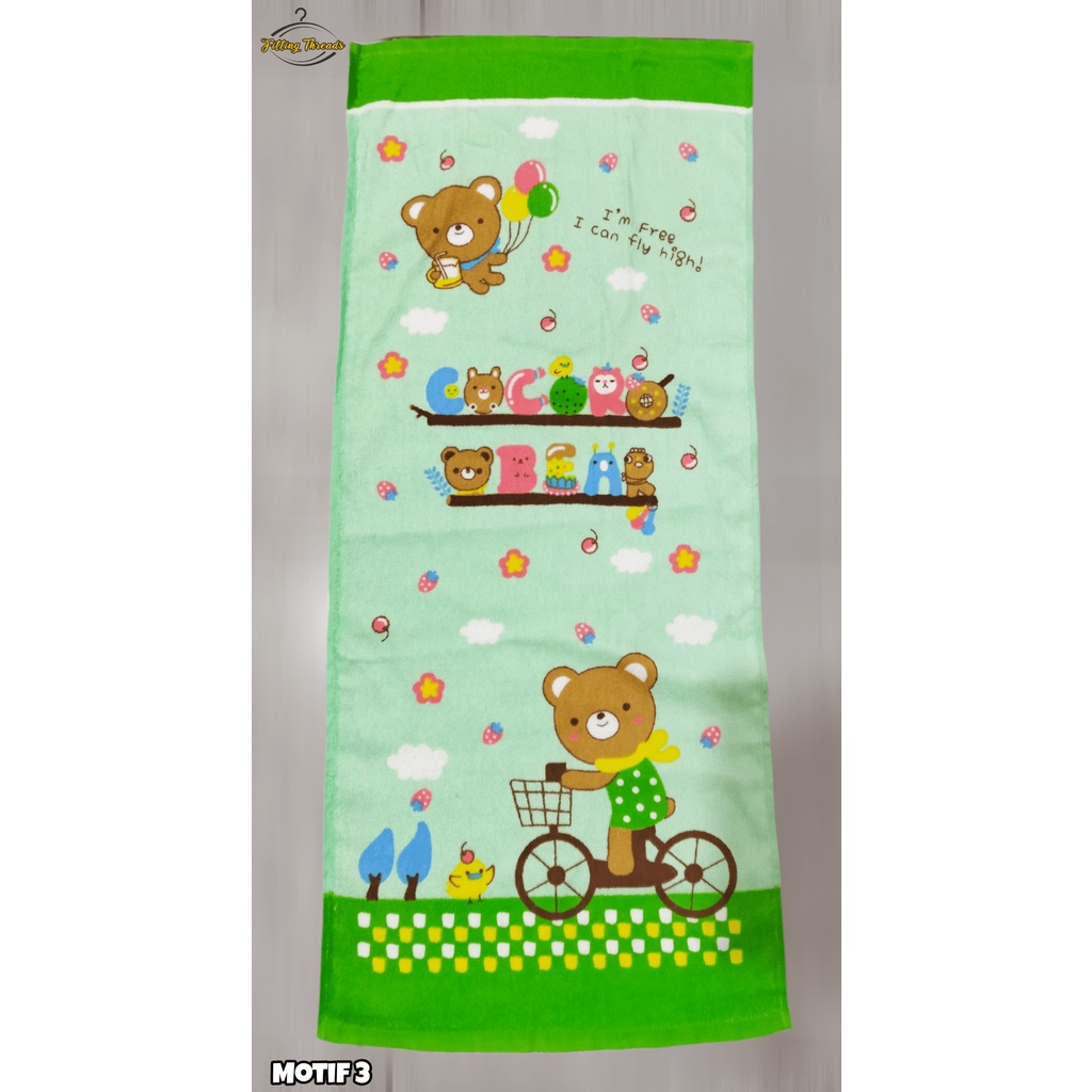 Handuk Bayi &amp; Anak Microfiber / Handuk Mandi Karakter DIXON Ukuran 35x80 cm