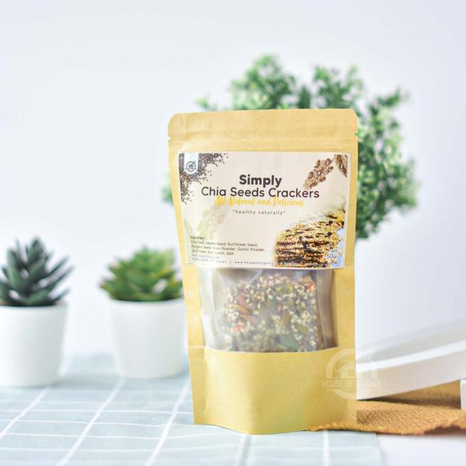

House Of Organix Simply Chia Seeds Crackers 50 Gr