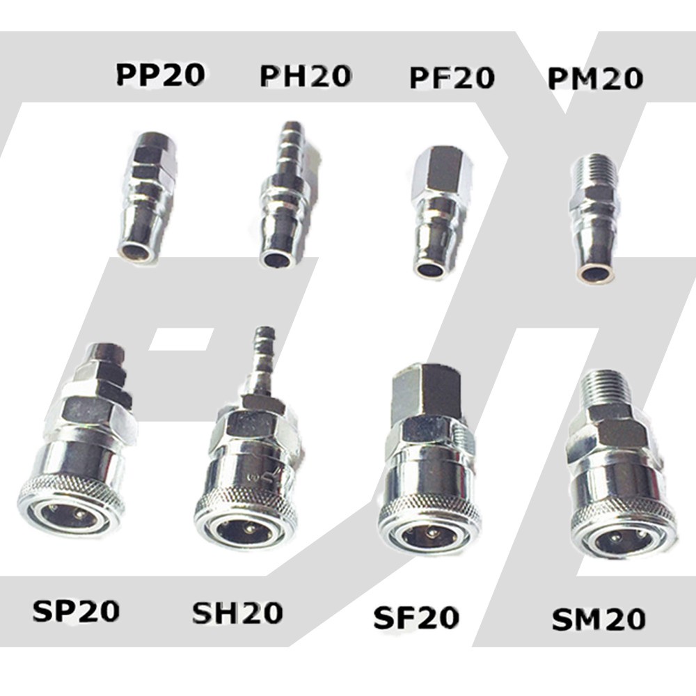 NEW YUKIDO!!!! Quick coupler PF 20 coupling PF20 20ph SAMBUNGAN SELANG ANGIN COUPLER SF20 PF20 SH20 PH20 SM20 PM20