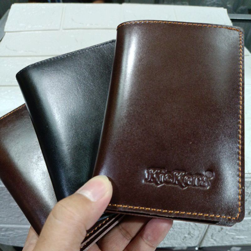 Dompet Lipat Pria Tanggung Kulit || Dompet Kulit Pengrajin Garut Asli