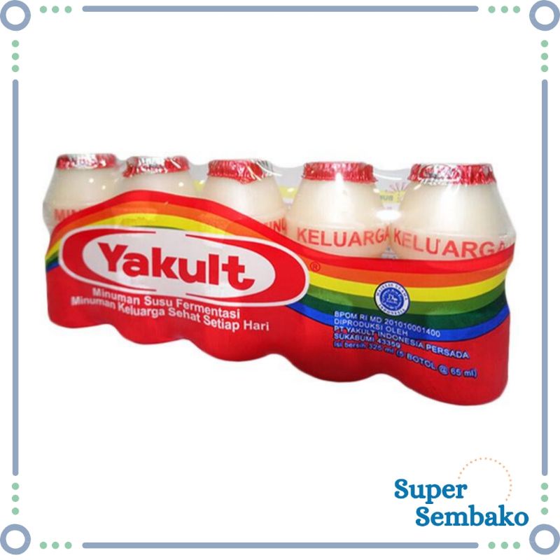 MINUMAN SUSU FERMENTASI YOGURT YAKULT 65ml PEMBERSIH PENCERNAAN USUS