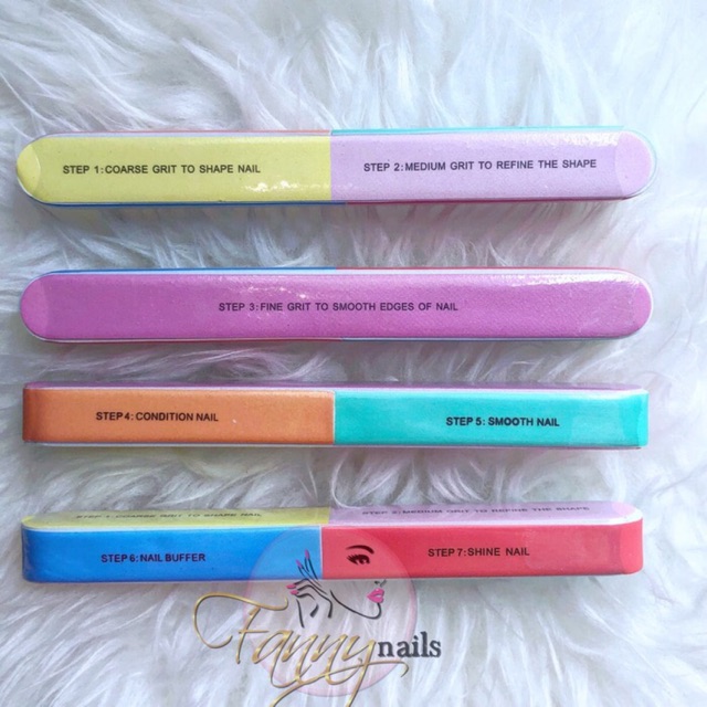 Buffer 7 sisi manicure / buffer 7 step pengilap kuku kikir asah kuku nail shinner shiner glass file