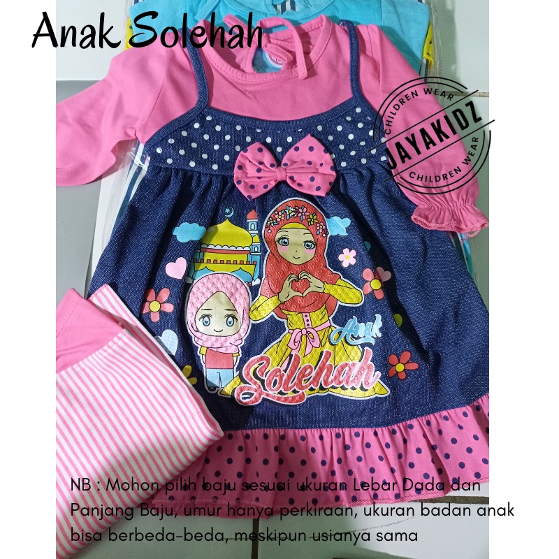 Baju Gamis Anak Bayi Perempuan Usia Baby 0 3 6 12 Bulan - Setelan Baju Muslim Bayi Perempuan Cewek Umur 0 6 12 Bulan 1 Tahun Lucu-FANTA-ANAK SOLEHAH