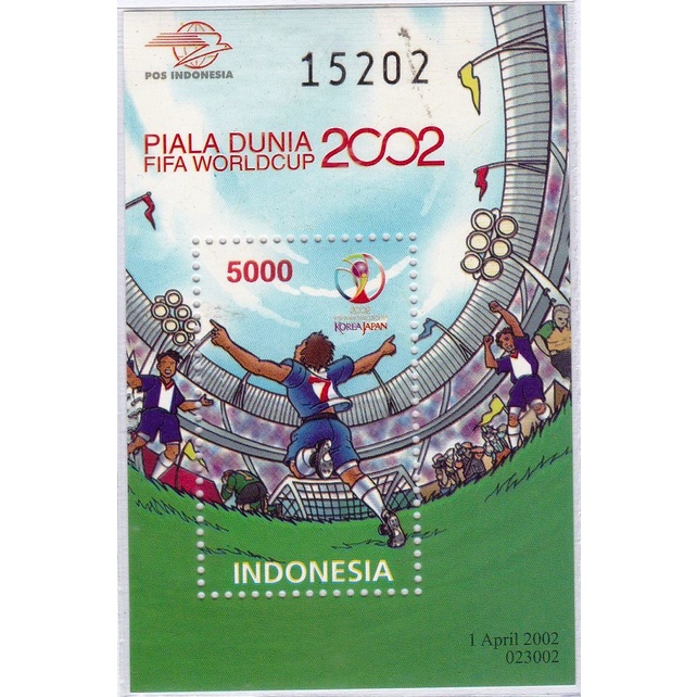 

Perangko Indonesia 2002 Piala Dunia World Cup Souvenir Sheet MNH