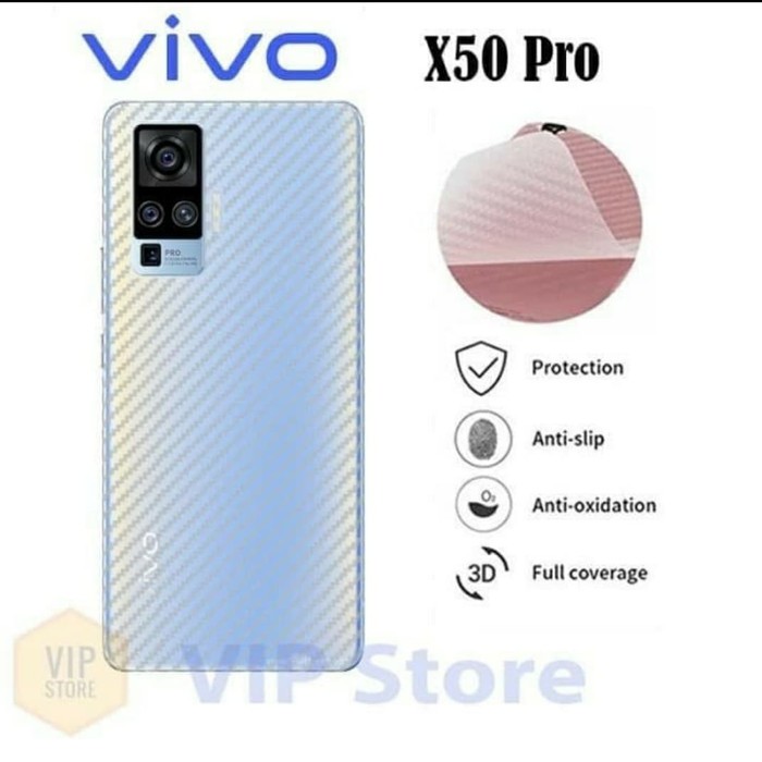 SKIN CARBON VIVO X50 PRO - ANTI GORES BELAKANG VIVO X50 PRO - BC