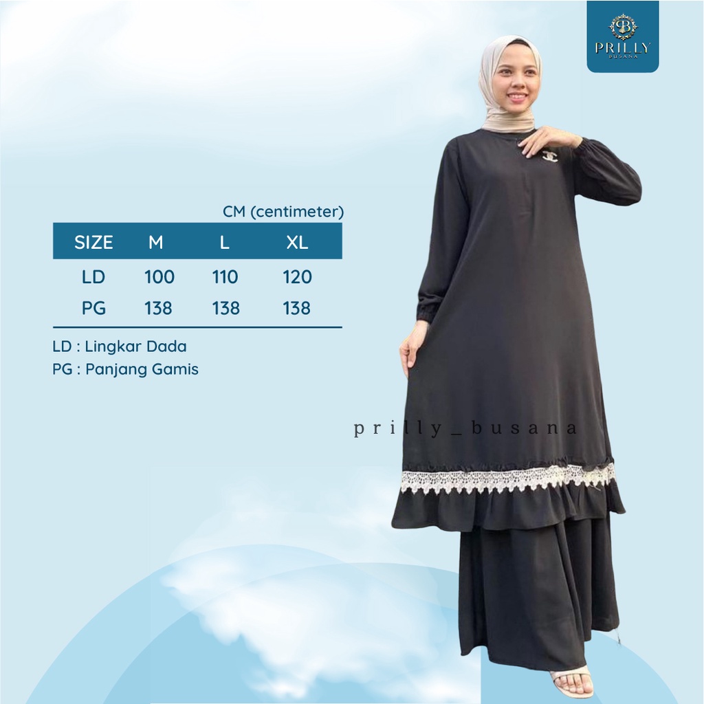 PB Prilly Busana – FADILA RENDA GAMIS MALAYSIA - GAMIS 2 LAYAR - BUSUI - MUSLIM - SERAGAM