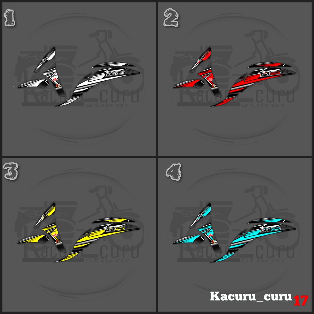 Stiker Motor Striping Variasi Custom "FAKE FINO" 125/110/Sporty/Premium/Grande - Stiker Motor Varias