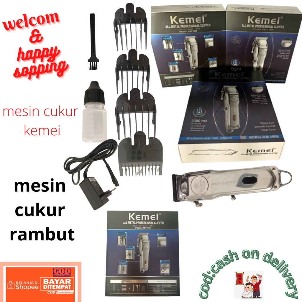 Mesin cukur rambut KEMEI KM 1996 kemei km-1996 alat cukur rambut