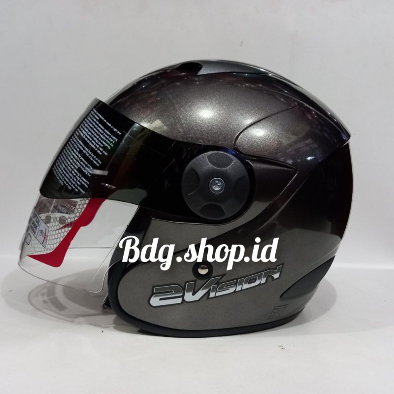 Helm kyt 2 vision solid halpace-Gunmetal