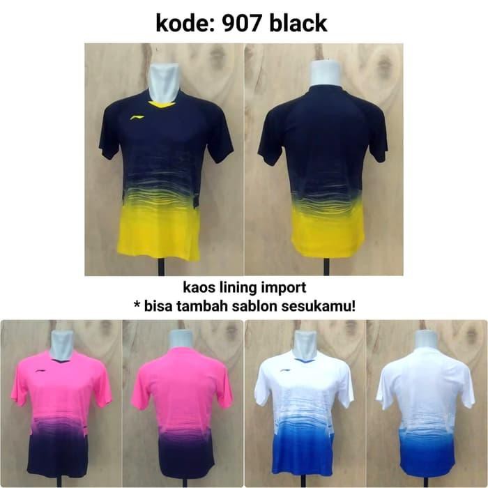 Baju badminton Lining 907 kaos badminton lining kaos lining import