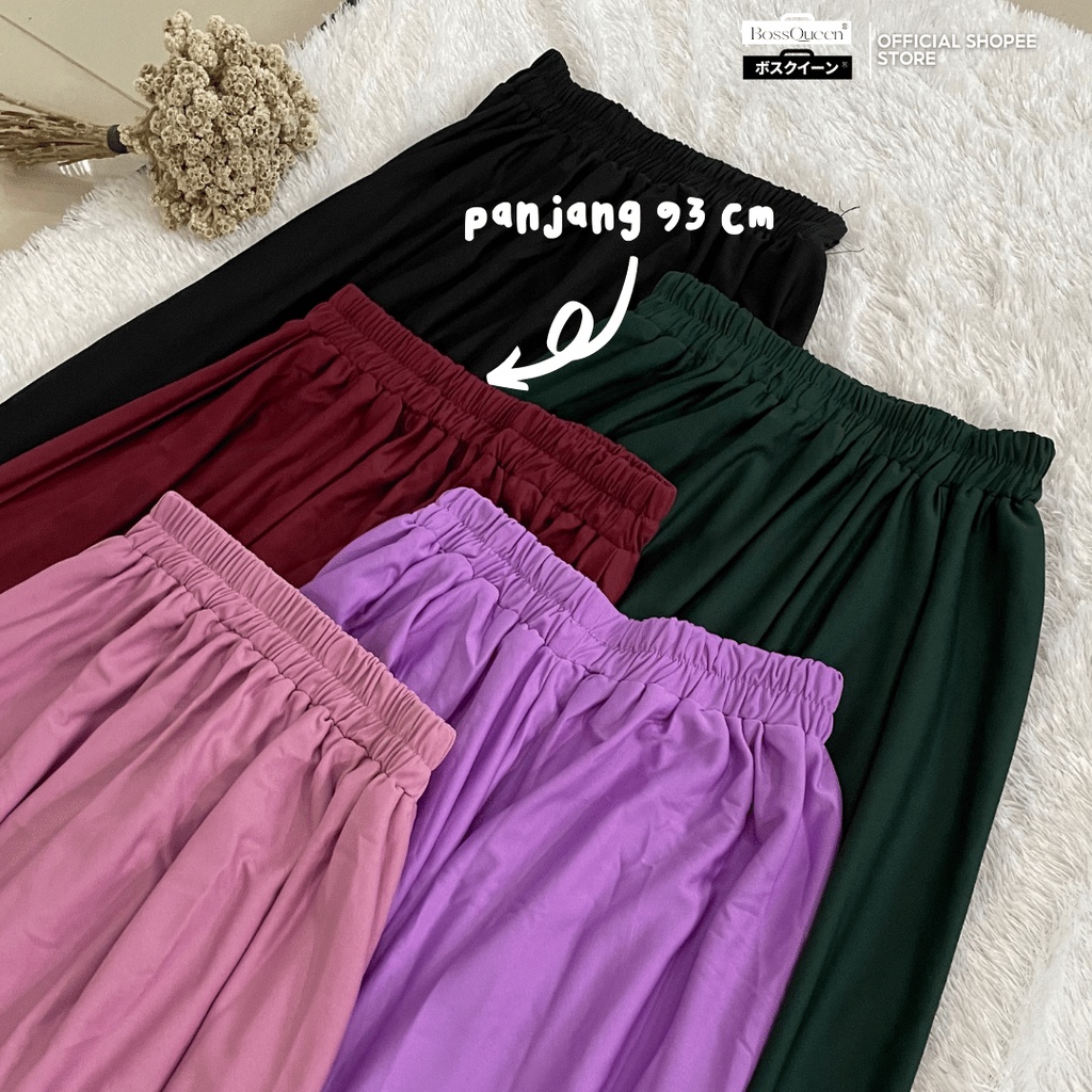 ROK KERJA WANITA POLOS BASIC PREMIUM 100%HYGET SUPER /ROK POLOS GRADE A/ROK POLOS MAYUNG-2
