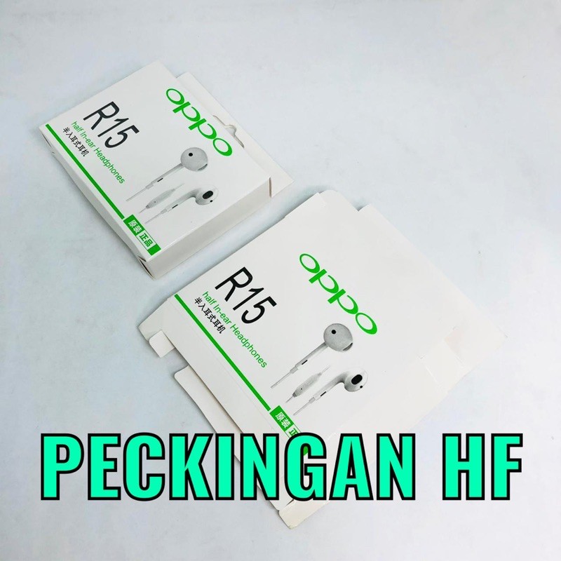 PROMO FLASH SALE PACKINGAN HF OPPO R15/ KOTAK HANDSFREE R-15 / DUS PACKING EARPHONE /BOX ONLY