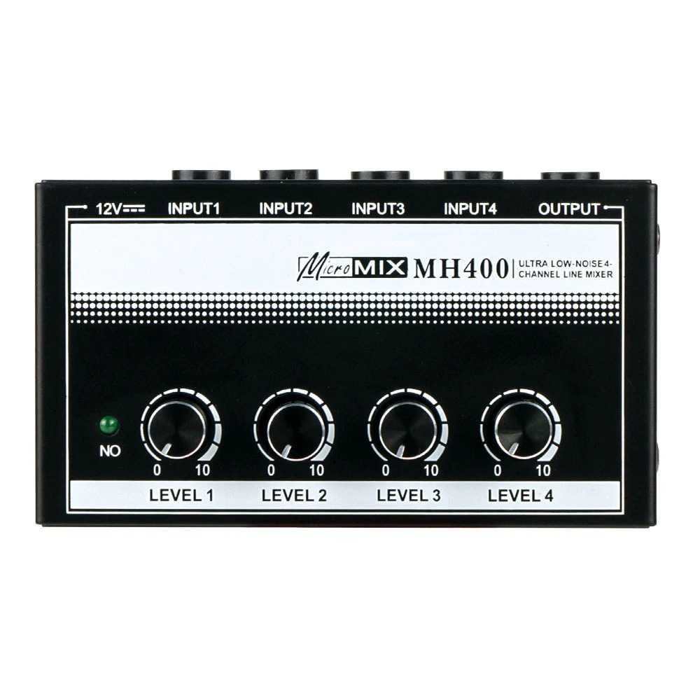 Professional Ultra compact Karaoke Mixer Amplifier 4CH Podcast Microphone Ampli 4 Channel Desain Portabel Berkualitas